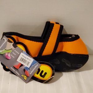 NuFoot Mary Jane Travel Slippers-Yoga-Neoprene-Small fits Shoe Sz 4-6-Orange-NWT